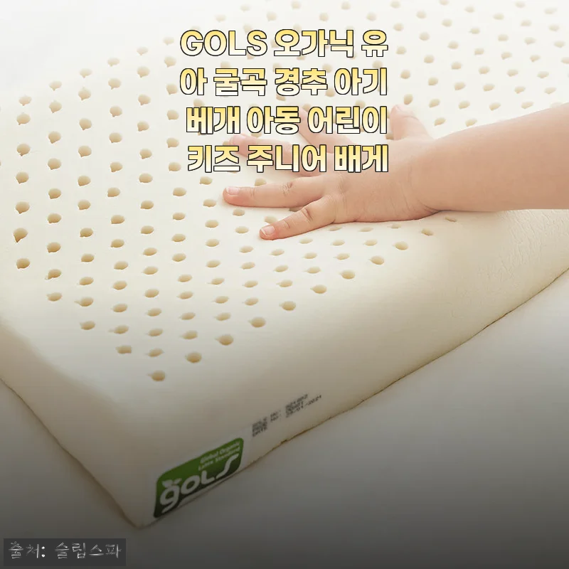 GOLS 오가닉 유아 굴곡 경추 아기 베개 사용후기와 제품 소개