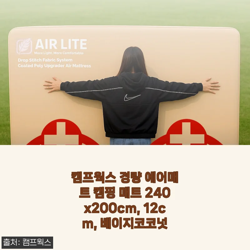 캠프웍스 경량 에어매트 240x200cm 사용후기, 가족 캠핑에 딱 맞는 편안함