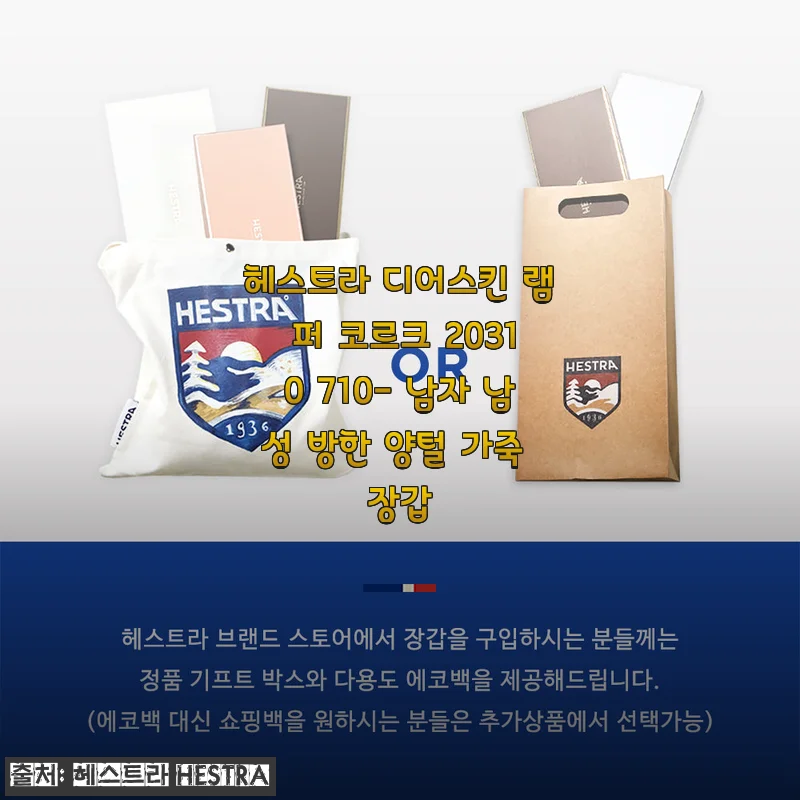 헤스트라 디어스킨 램 퍼 코르크 20310 710 남성 방한 장갑 사용후기