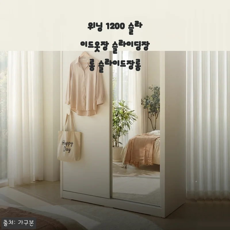위닝 1200 슬라이드옷장 슬라이딩장롱 사용후기: 깔끔한 디자인과 넉넉한 수납 공간이 매력적인 슬라이딩 장롱