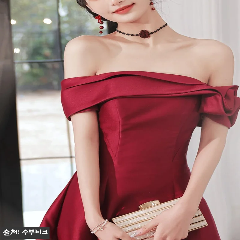 새틴 오프숄더 스냅촬영드레스, 셀프웨 관련 이미지 7