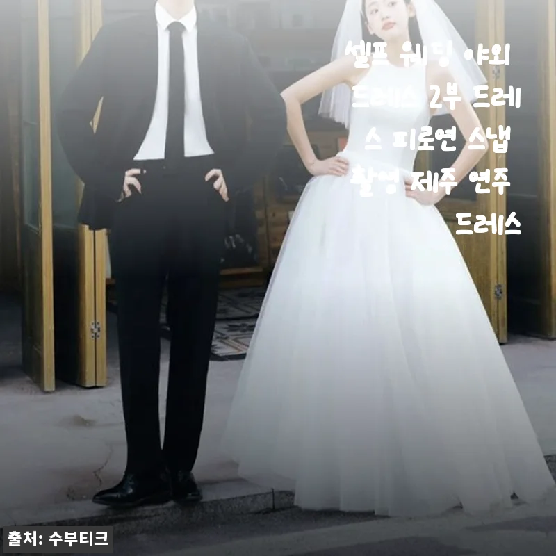 셀프 웨딩 제주 스냅 촬영을 위한 야외 2부 드레스, 직접 입어본 후기