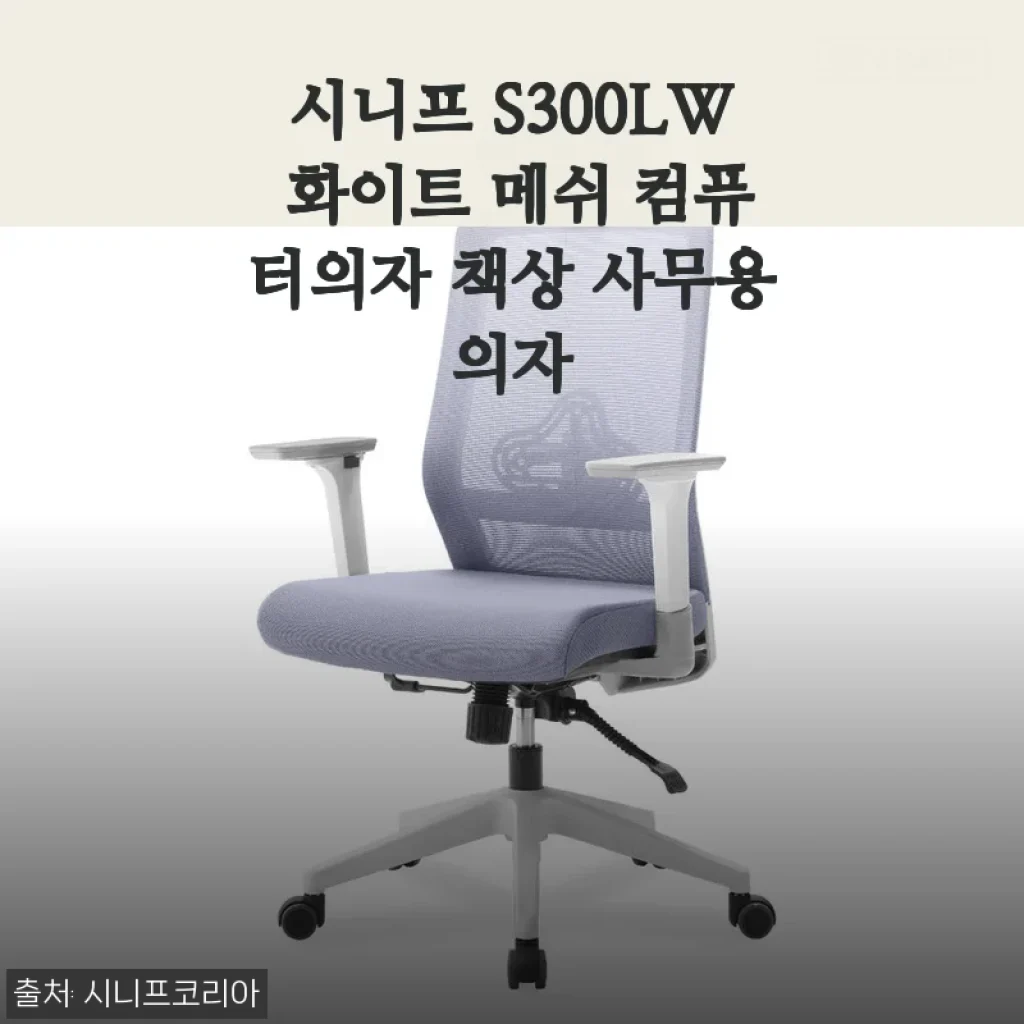 재택근무 2년차, 드디어 허리 편한 시니프 S300LW 화이트 메쉬 의자로 정착한 썰