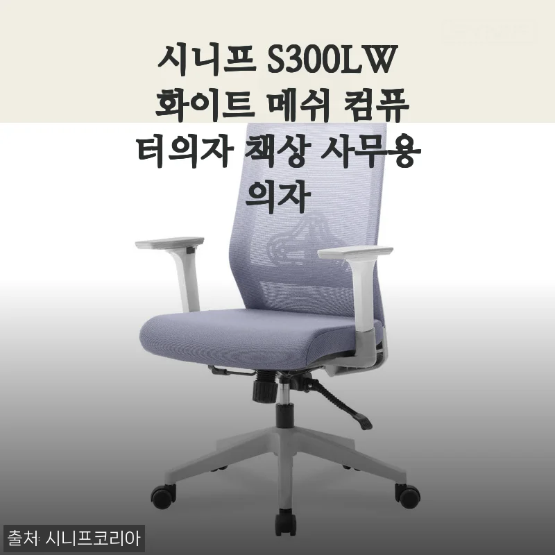 재택근무 2년차, 드디어 허리 편한 시니프 S300LW 화이트 메쉬 의자로 정착한 썰