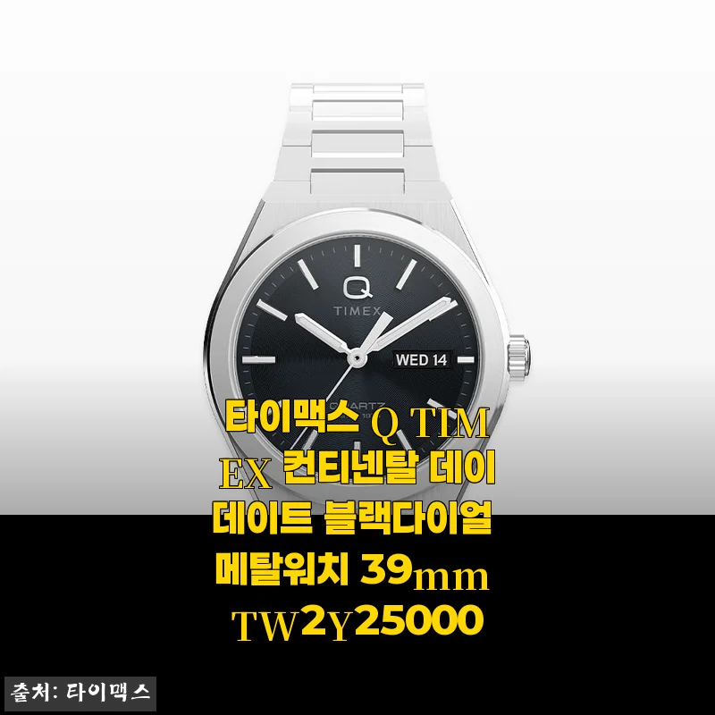 타이맥스 Q 컨티넨탈 데이데이트 39mm 블랙다이얼, 두 달 차고 느낀 솔직한 매력