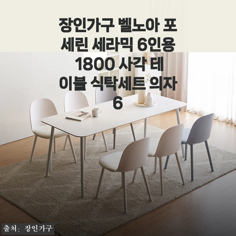 장인가구 벨노아 세라믹 6인용 식탁세트, 포세린 상판과 합리적 가격에 만족한 후기