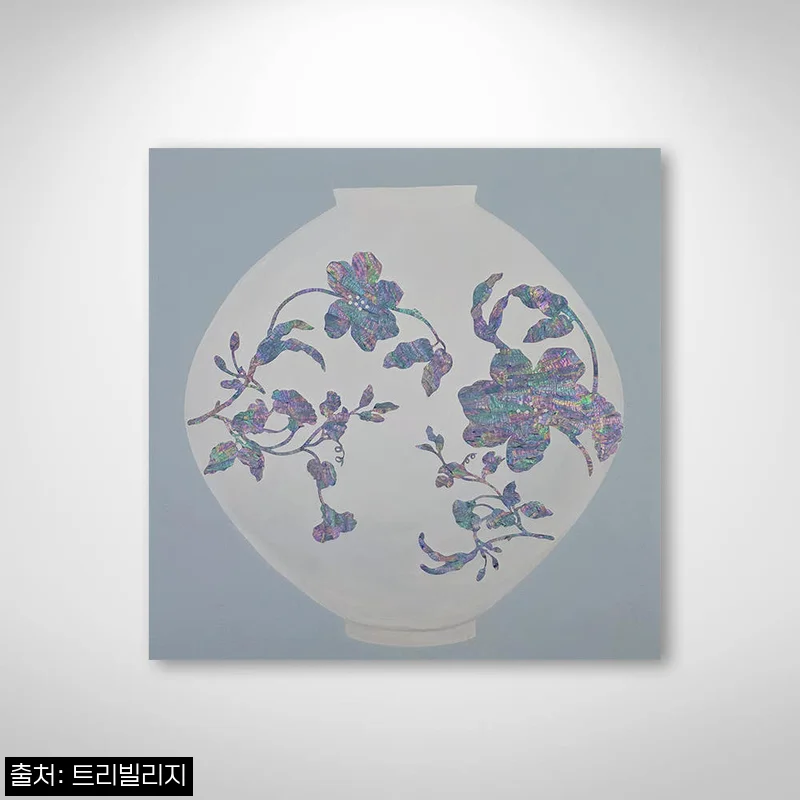 [Gallery Edition] 풍수인테리어 자개 달항아리 그림 캔버스액자, 비어 보이던 벽을 우아하게 채우는 이슈템