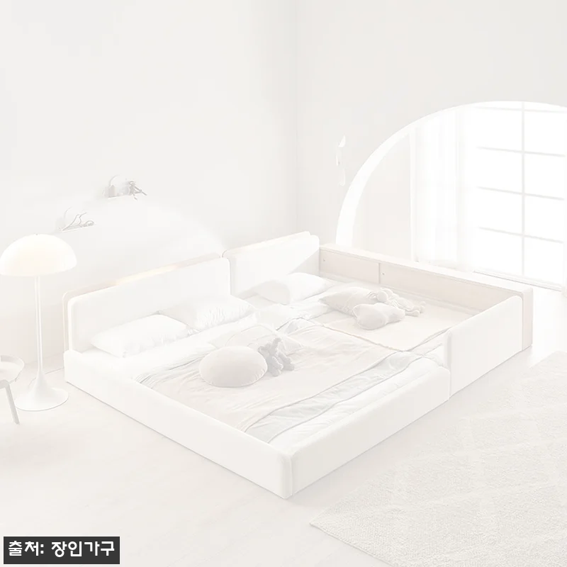 장인가구 하랑 E0 패브릭 슬림헤드 저상형 패밀리침대 SS+Q 수납가드형 +본넬, 패밀리침대 바꾸기 전 꼭 볼 구매 포인트