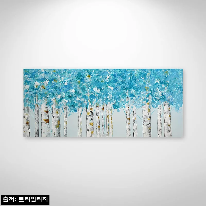 [Gallery Edition] 재물운 자작나무 그림 사무실 원화 인테리어, 비어 보이던 공간을 채우는 갤러리 감성